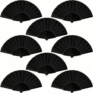 Abanicos de Mano Plegables de Plástico de 23 cm, Coloridos y Personalizados, Estilo Festivo para Mujeres, Accesorio de Juguete Modelo PS - Product Image 1