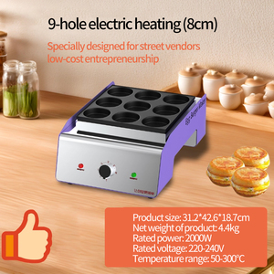 Machine à œufs et burgers professionnelle antiadhésive Miss Sweet, double fonction pour la préparation de gâteaux rouleaux et de gâteaux aux haricots rouges - Product Image 2
