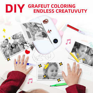 Grosir 2 In1 termal hitam putih kamera anak-anak <span class=keywords><strong>Printer</strong></span> 2.0 inci IPS layar cetak kamera mini zink kamera yang mencetak gambar - Product Image 3