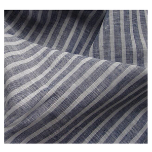 Tela de Lino de la Mejor Calidad a Rayas - Product Image 1