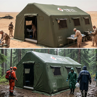 Tente gonflable d'urgence en gros, structure à colonnes d'air, tente médicale pour interventions en cas de catastrophe