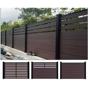 Clôture en bois plastique WPC Anti-corrosion Imperméable Écologique Ignifuge Design moderne Jardin extérieur École Salle Villa - Product Image 5