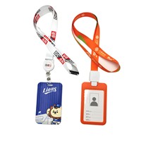 Porta Badge in Plastica ABS con Design Personalizzato, Cordino Staccabile in Poliestere, Logo Personalizzato