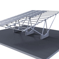 Système de montage de carport solaire personnalisé OEM ODM, support de panneaux photovoltaïques, inclinaison 5-15°, charge de vent 60 m/s, charge de neige 1,4 KN/ pour