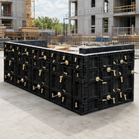 Système de coffrage modulaire réutilisable en plastique ABS MINGLEI pour murs, dalles et colonnes