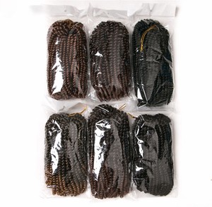 <span class=keywords><strong>Cheveux</strong></span> synthétiques pré-torsadés de 12 pouces, style Spring Bomb Nubian Twist, pré-bouclés <span class=keywords><strong>pour</strong></span> mini-tresses au crochet du Ghana, pré-séparés - Product Image 6