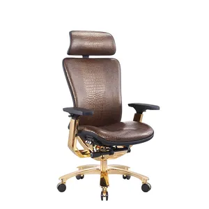 Modern Luxury Leather Comfortable Swivel Office High Back Boss Ergonomic Chair For Boss And Ceo And Manager And President