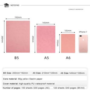 Cuaderno de Cuero PU A5 A6 con Logotipo Personalizado, Diario con Borde Arcoíris, 200 Páginas, Venta Caliente - Product Image 5