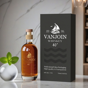 <span class=keywords><strong>750</strong></span> <span class=keywords><strong>ml</strong></span> tùy chỉnh hộp các tông Vodka rượu chai tròn trong suốt rỗng Gin Rum Tequila tinh thần chai thủy tinh với nút chai - Product Image 6