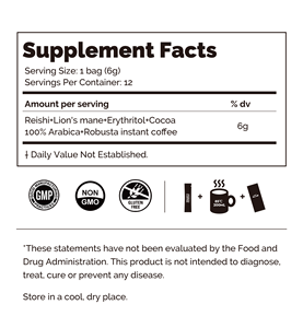 Healthife Private Label Instant Champignons Koffiesupplement <span class=keywords><strong>Reishi</strong></span> Leeuwen Manen Champignonkoffie - Product Image 3