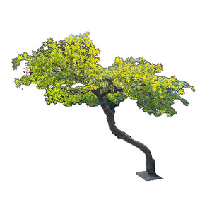 Árbol de Arce Artificial Shenghong para Paisajismo, Tronco Curvo Grande, Decoración de Piso, Hojas Verdes, para Interiores y Exteriores - Product Image 1