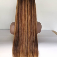Perruque brésilienne naturelle vierge, cheveux lisses, 30 pouces, avec bonnet en dentelle transparente Hd, 13x4x1 T