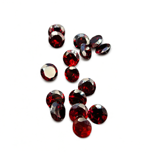 Piedras preciosas sueltas facetadas de granate rojo en forma redonda - Pasión radiante y belleza atemporal - Lote de 16 unidades - Product Image 2