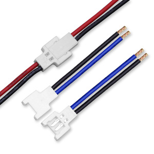 51006 Terminal Wire 2 Position White Plastic Automotive Connector Tinned Copper Wire Flame Retardant Custom Length - Product Image 1