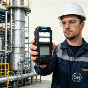Analyseur de gaz multiportable 6-en-1 <span class=keywords><strong>pour</strong></span> laboratoire (EX, CO, O2, H2S, COV, NH3), détecteur de gaz multiportable E6000 6, direct usine - Product Image 1