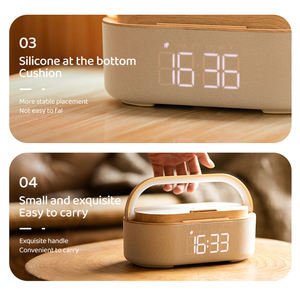 Multifunctional Wireless Charger &amp; BT Speaker Fast Rechargeable Night Light Alarm Clock for <strong>Computer</strong> Use - Product Image 5