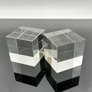 ปริซึมผสมสีที่มีด้านที่สว่าง K9แก้วนำแสงปริซึมสามเหลี่ยมลูกบาศก์แสงการทดลองปริซึม - Product Image 4