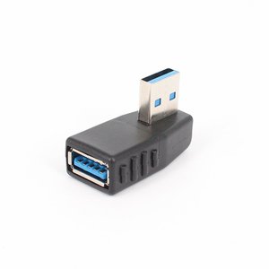 <b>USB</b> 3.0 Male To Female Right Angle <b>Adapter</b> <b>Plug</b> In ABS Material For Computer Peripheral Connection - Product Image 3