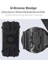 Bracelet de sport de luxe en nylon pour téléphone portable avec rangement pour clés et câbles, bracelet rotatif à 360° pour téléphones mobiles