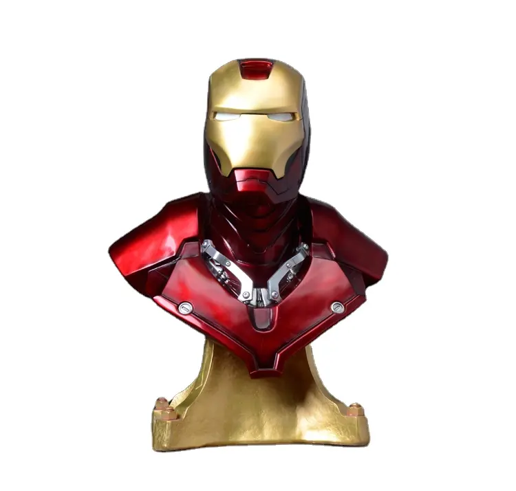 Brinquedo de homem de ferro feito sob encomenda, escultura de arbusto do homem de ferro de pvc, brinquedo de tony stark para presentes de decoração