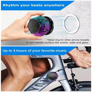 G300 Magnetic Diamond Music Speaker Small Wireless Speaker RGB Color Light Portable Phone Stand for Phone TWS Pairing - Product Image 5