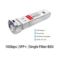 Module SFP+ SFP 10G BiDi 40km Simplex LC SMF 1270nm-TX/1330nm-RX Transceiver Fibre Optique de Qualité Industrielle avec CE FCC ROHS REACH