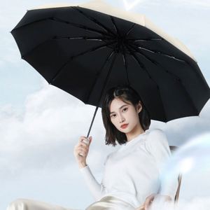Parapluie Automatique de Luxe Anti-UV et Coupe-Vent à 24 Baleines, Qualité Supérieure, Pliant, Personnalisable avec Impression de Logo, Vente en Gros - Product Image 2