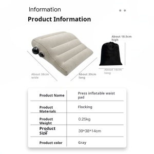 2026 <span class=keywords><strong>New</strong></span> YX <span class=keywords><strong>Inflatable</strong></span> PVC thắt lưng hỗ trợ gối du lịch xách tay sang trọng nhấn gối 39x38x14cm ghế trở lại đệm - Product Image 3