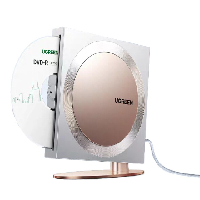 UGREEN Slot-in External DVD RW Drive USB 3.0 & Type-C Portable Optical Drive 8X Read Write Recorder for Laptop Desktop