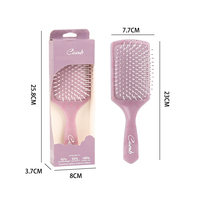Brosse à cheveux démêlante professionnelle LOGO de qualité salon avec coussin d'air et manche à motifs pour massage du cuir chevelu et coiffage volumisant