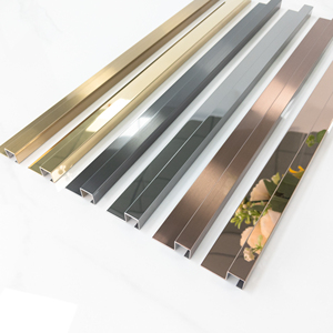 Personnalisé professionnel moderne décoration de <span class=keywords><strong>maison</strong></span> 304 acier inoxydable U forme coin carrelage garniture métal carrelage accessoires - Product Image 2