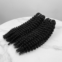 Extensiones de Cabello Humano 100% Natural, Ondulado, Rizado, Liso, con Cutícula Alineada, Color Negro Natural, Venta al Por Mayor
