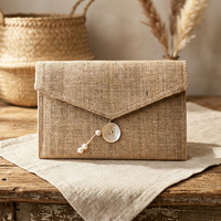 Portefeuille court brodé antivol sur mesure pour femme, fermeture éclair, motif fleurs en jute, sac vintage, cadeau fait main, unisexe, OEM, boîte en vrac