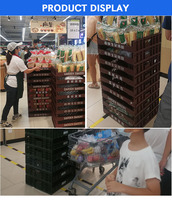 Caisses en plastique à mailles ventilées empilables de qualité alimentaire, paniers de rangement, plateaux à pain pour boulangerie, boîtes en plastique HDPE à mailles
