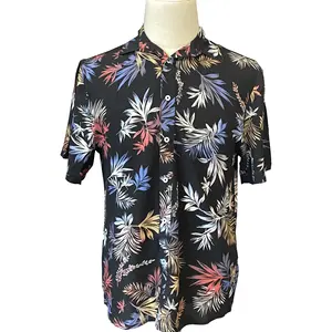 Baju lengan pendek pria, grosir baju Hawaii cepat kering musim panas modis harga pabrik