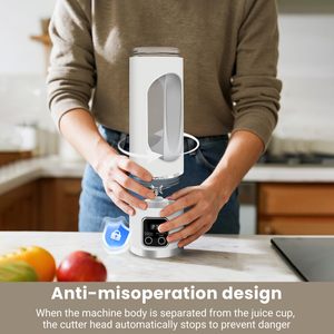 Licuadora Personal Inalámbrica Recargable por USB de 450 ml, Exprimidor Portátil con Pantalla de Energía y Carga Tipo C, Material de Cuchilla USU304 - Product Image 5