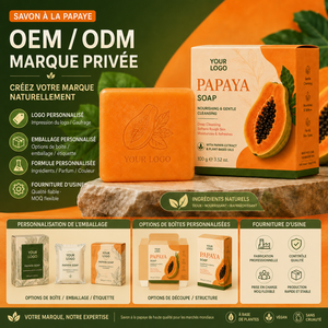 Private Label OEM Natural Organic Bathing Care Hydrating Soft Skin Gentle Wash Dull Dry Skin Botanical Vegan Formula Papaya <b>Soap</b> - Product Image 3