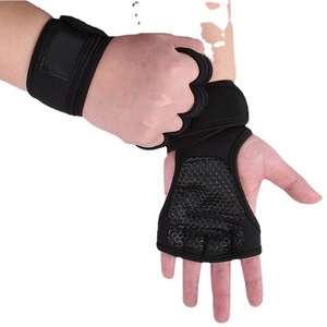 Guantes Deportivos Unisex de Medio Dedo, de Cuero Sintético, con Soporte para Muñeca, para Levantamiento de Pesas y Ciclismo (Par) - Product Image 3