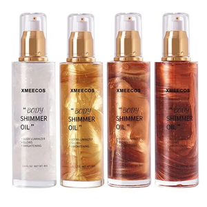 Etiqueta privada Vegan Body Glitter <span class=keywords><strong>Highlighter</strong></span> <span class=keywords><strong>Iluminador</strong></span> Bronceador líquido Body Glow Oil Body Shimmer con ingredientes minerales - Product Image 5