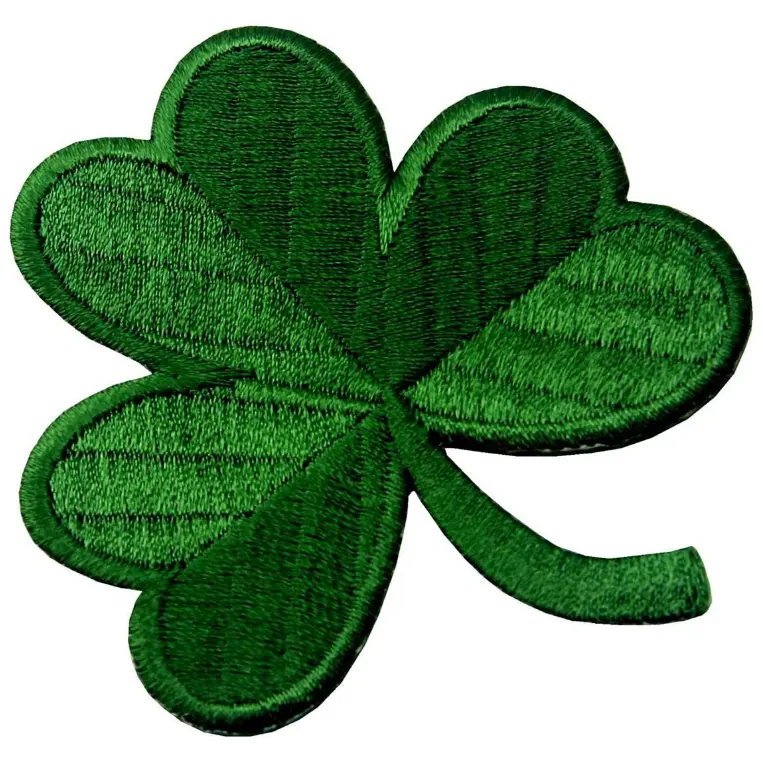 Eccellente qualità Irish Clover Verde Scuro Ricamato Toppa foglia Fortunato Shamrock Ferro-On Irlanda Emblema