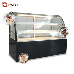 Hiển thị tủ lạnh hiển thị tủ lạnh tủ bánh thủy tinh nhiệt độ duy nhất bánh thương mạ<span class=keywords><strong>i</strong></span> hiển thị Máy làm lạnh cho bánh - Product Image 1