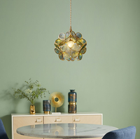 Lampu Gantung LED Tembaga Motif Bunga Vintage Prancis dengan Garansi 3 Tahun untuk Kamar Tidur, Kedai Kopi, Ruang Makan
