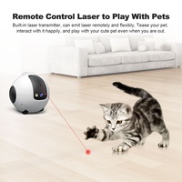 ChongxinIOT Automatischer Haustier-Spielzeugroboter 6 KI-Spielmodi Laser Feder Fernbedienung App-Steuerung Plastik Katzen- und Hundebegleiter-Roboter