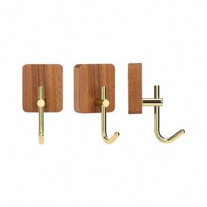 WEKIS Wood Adhesive <b>Hooks</b> Super Strong Heavy Duty Stick on Wall Door <b>Hooks</b> for Bathroom Towel and Coat <b>Hooks</b> Eco-Friendly - Product Image 2