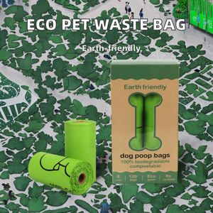 Leak-proof Unscented Pet Poop Bags - <b>Compostable</b> Eco-friendly Dog Waste Bags with Reusable Dispenser - Product Image 2