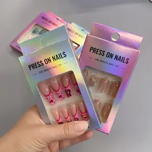 New Arrival 24pcs/set Medium ballerina Press On Nails With Packaging Box Private Label
