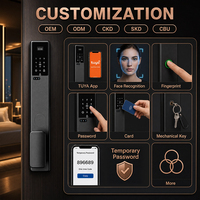 Cerradura Inteligente Automática para Puerta, IP66 Impermeable, Identificación Facial 3D, Videoportero, Cerradura de Seguridad Biométrica con Huella Dactilar