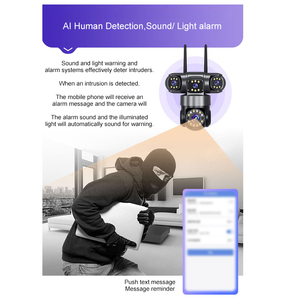 Không dây HD Wi-Fi Camera An Ninh với bốn ống kính bốn màn hình PTZ 8MP màn hình toàn cảnh xem CCTV Mạng Camera - Product Image 6