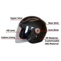 Nuevo Casco de Motocicleta Retro de Diseño Único, Transpirable, Vintage, para Hombres, Mujeres, Unisex, Scooter, Verano