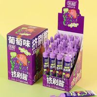Vente en gros de dentifrice liquide en tube à presser et à brosser, bonbons à la confiture, étiquette privée personnalisée, dentifrice en tube, bonbons au sucre, jouets pour enfants